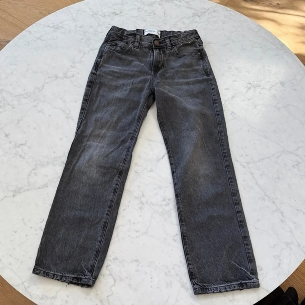 Abercrombie Kids Boys Black Loose Fit Jeans Size 7/8 Regular Denim